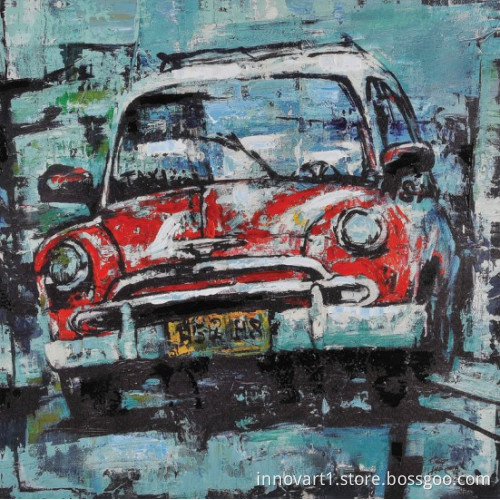 hand painted modern pop art oil painting on canvas